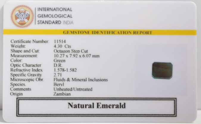 EMERALD 4.3 Ct.