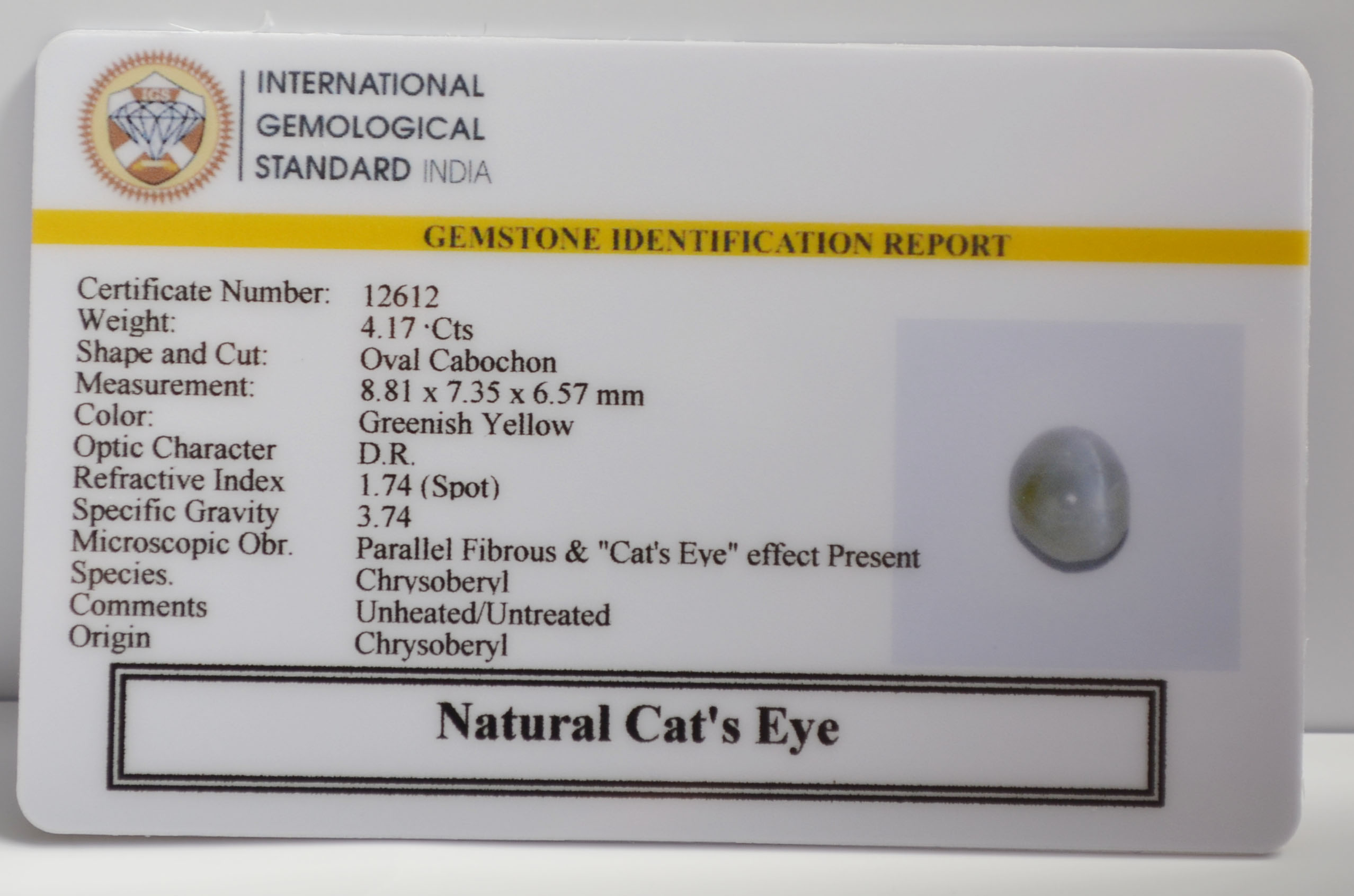 CATS EYE 4.17 Ct.