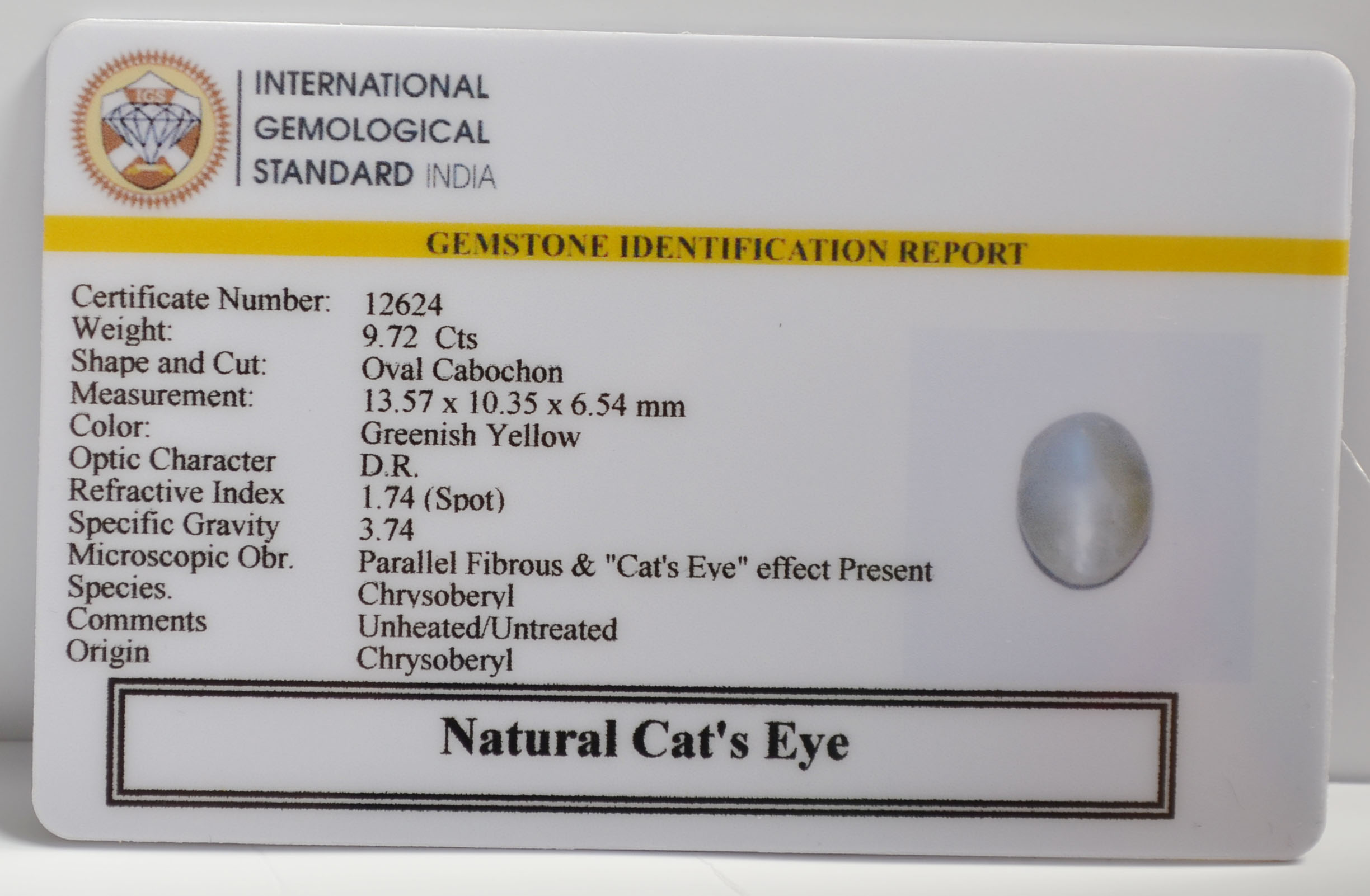 CATS EYE 9.72 Ct.