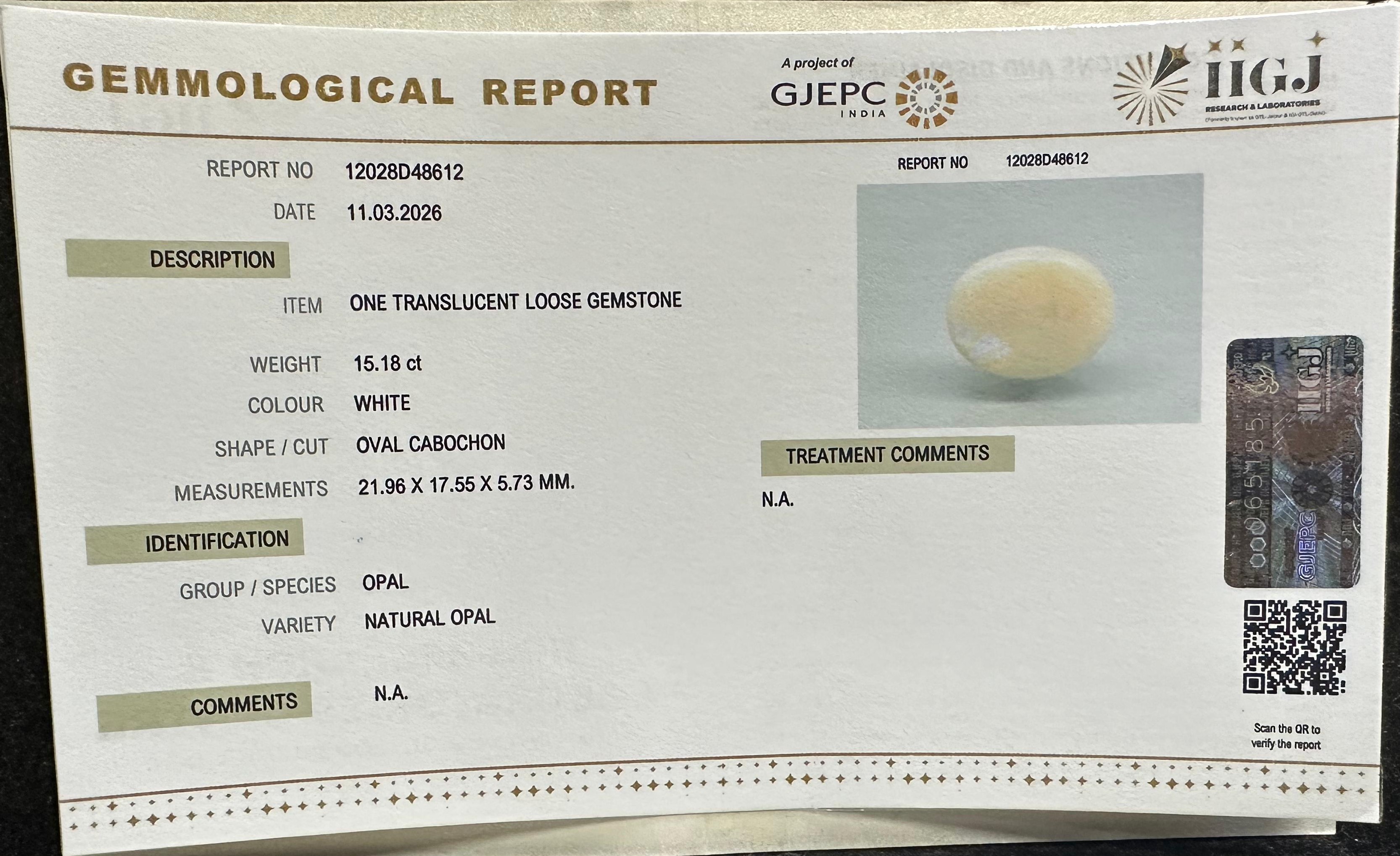 OPAL 15.18 Ct.