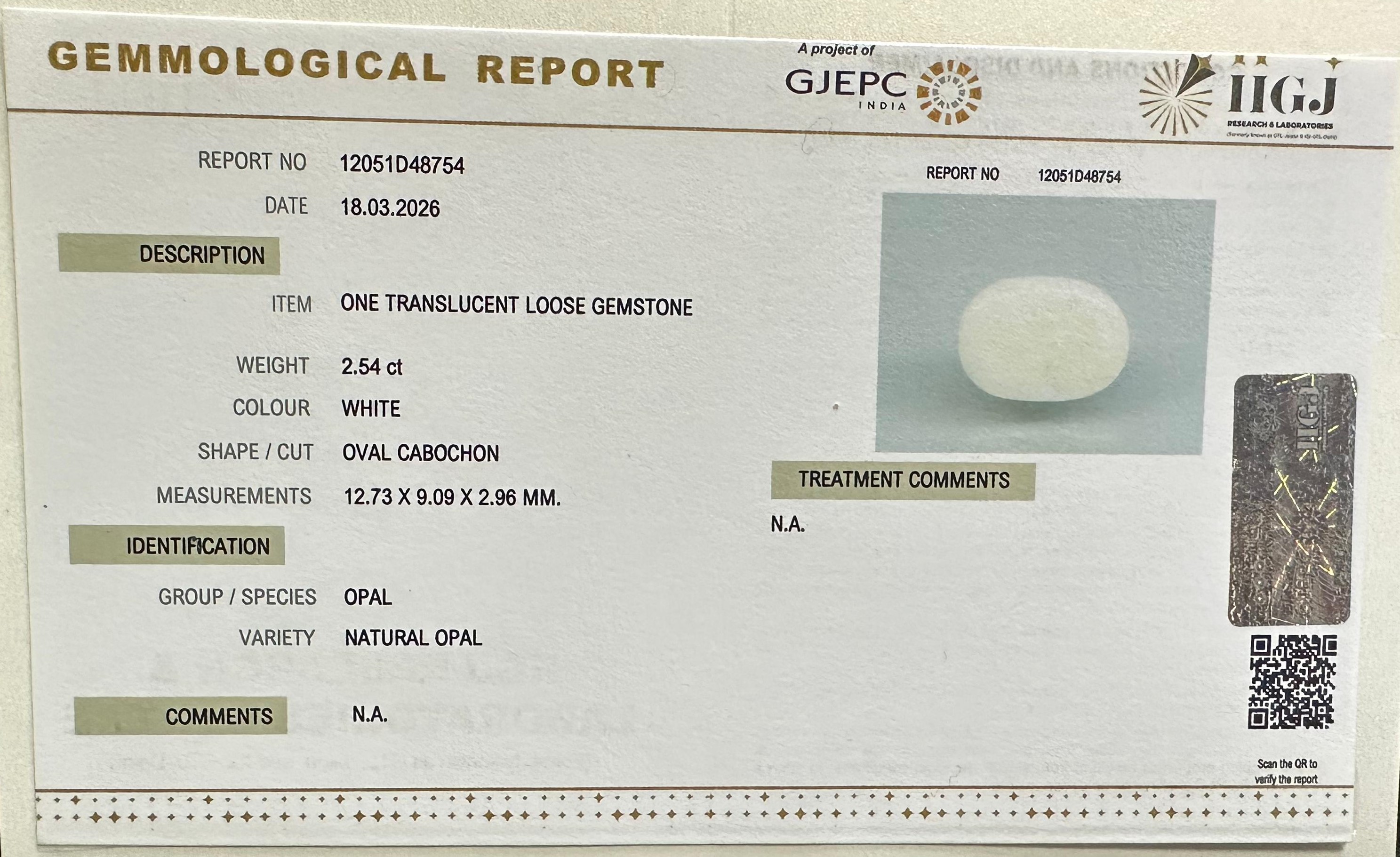 OPAL 2.54 Ct.