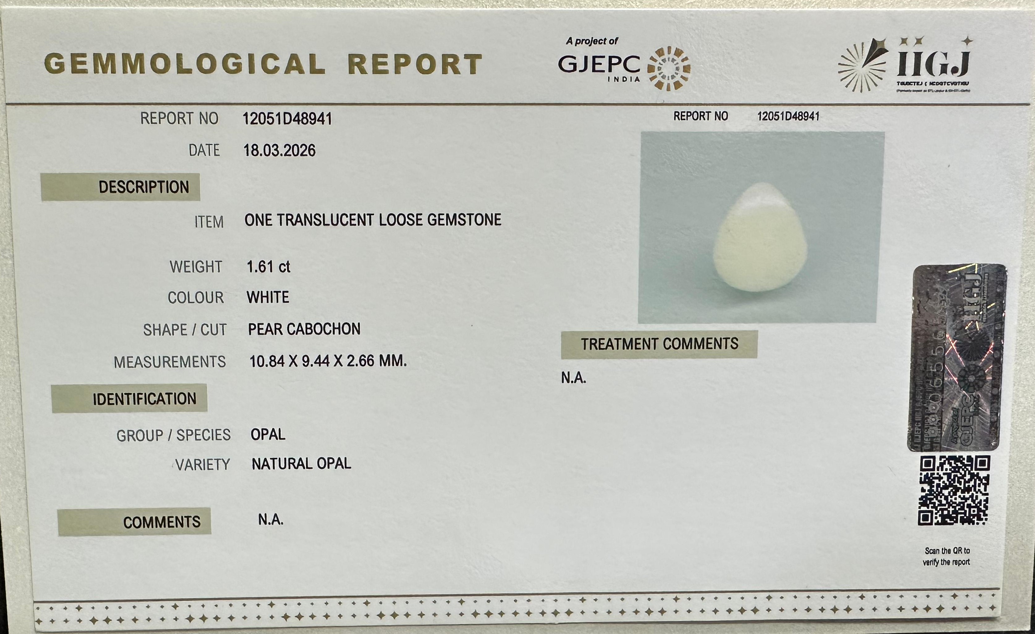 OPAL 1.61 Ct.