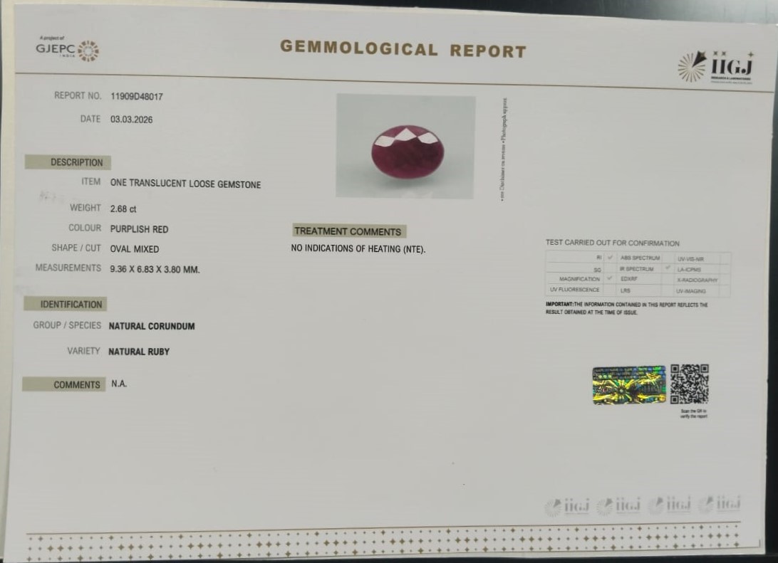 RUBY 2.68 Ct.