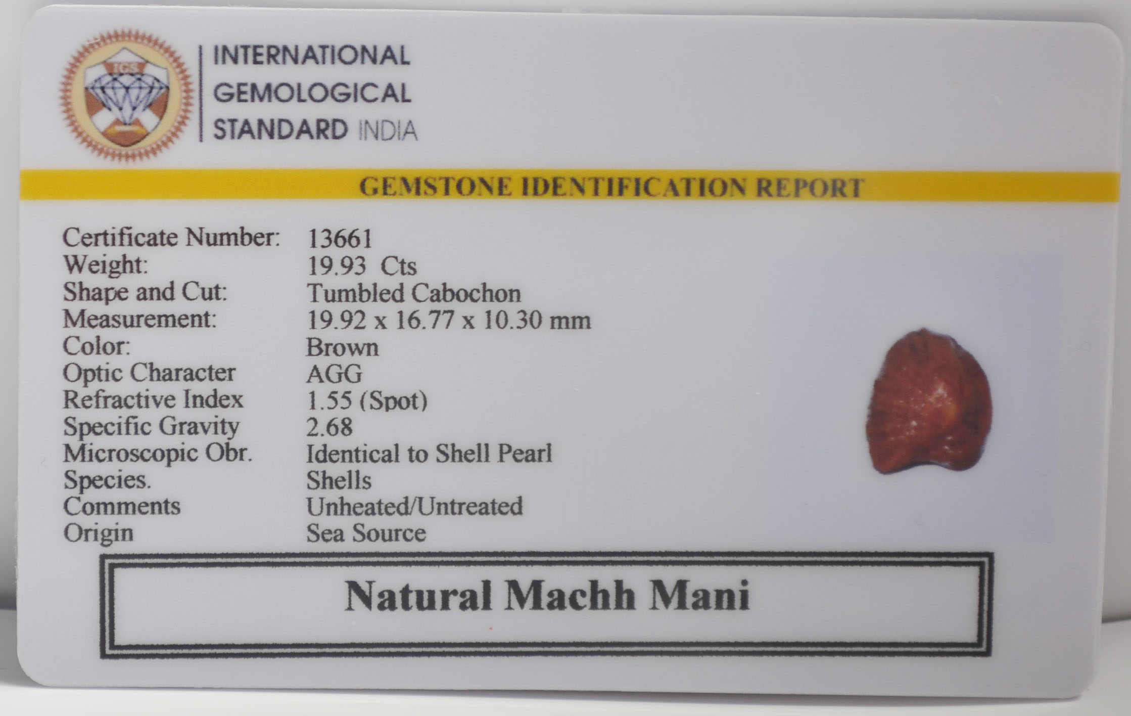 MACHH MANI 19.93 Ct.