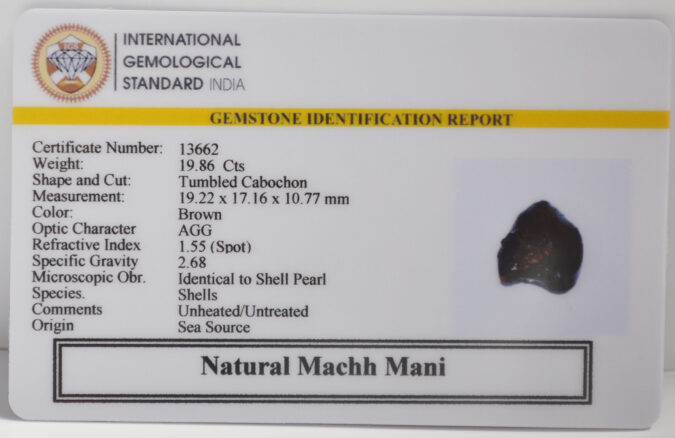 MACHH MANI 19.86 Ct. MACHH MANI 19.86 Ct.