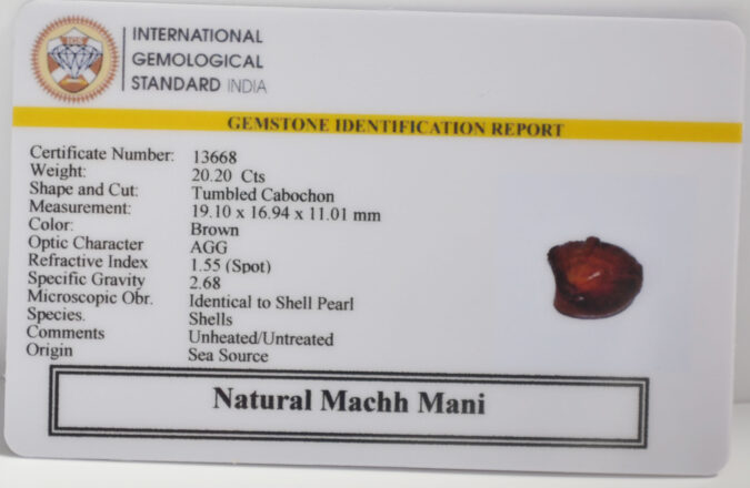 MACHH MANI 20.2 Ct. MACHH MANI 20.2 Ct.