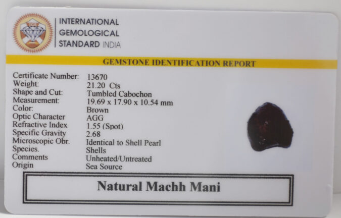 MACHH MANI 21.2 Ct. MACHH MANI 21.2 Ct.