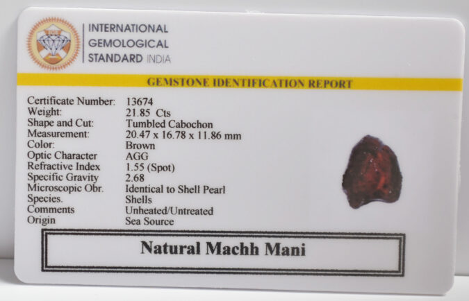 MACHH MANI 21.85 Ct.