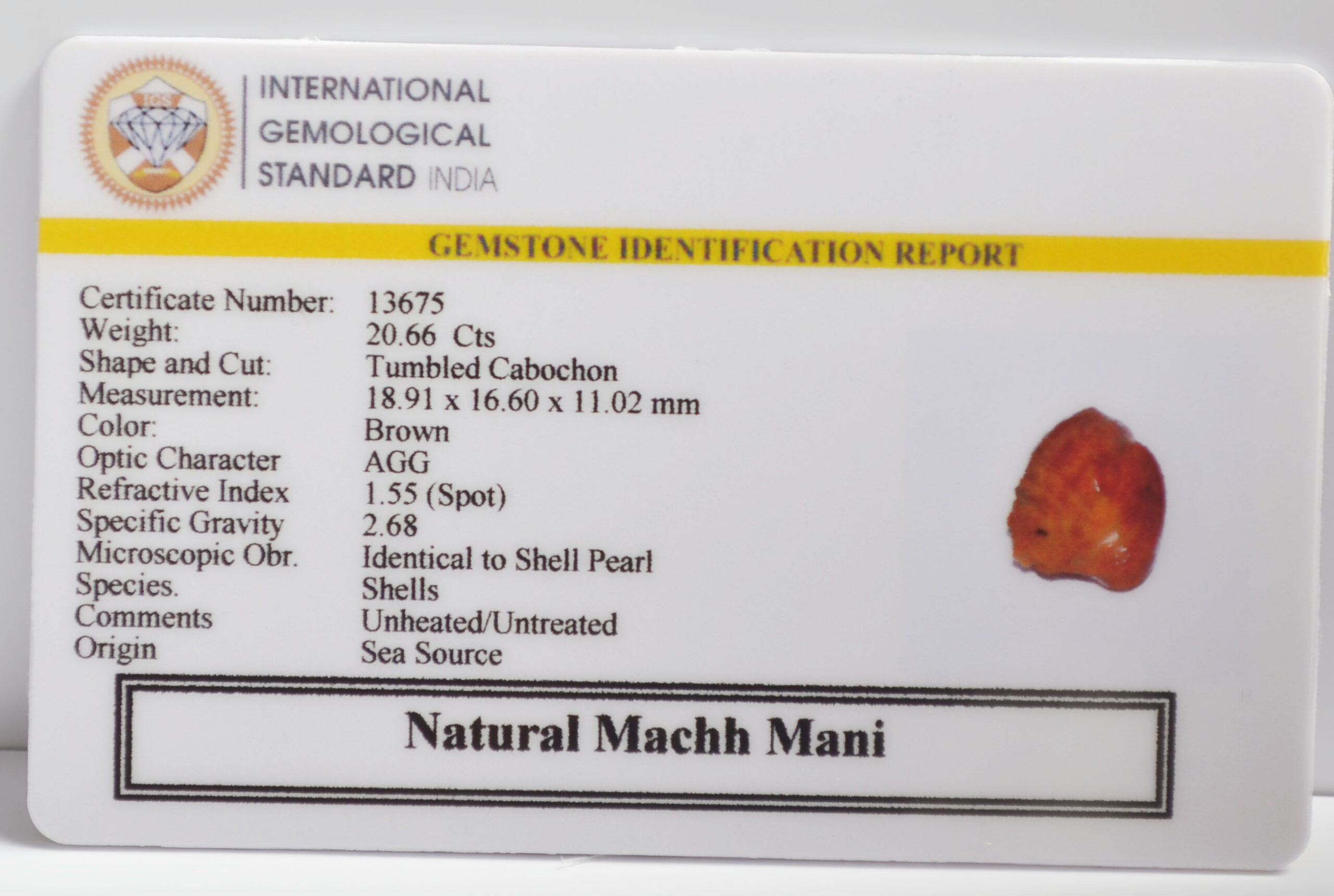 MACHH MANI 20.66 Ct.