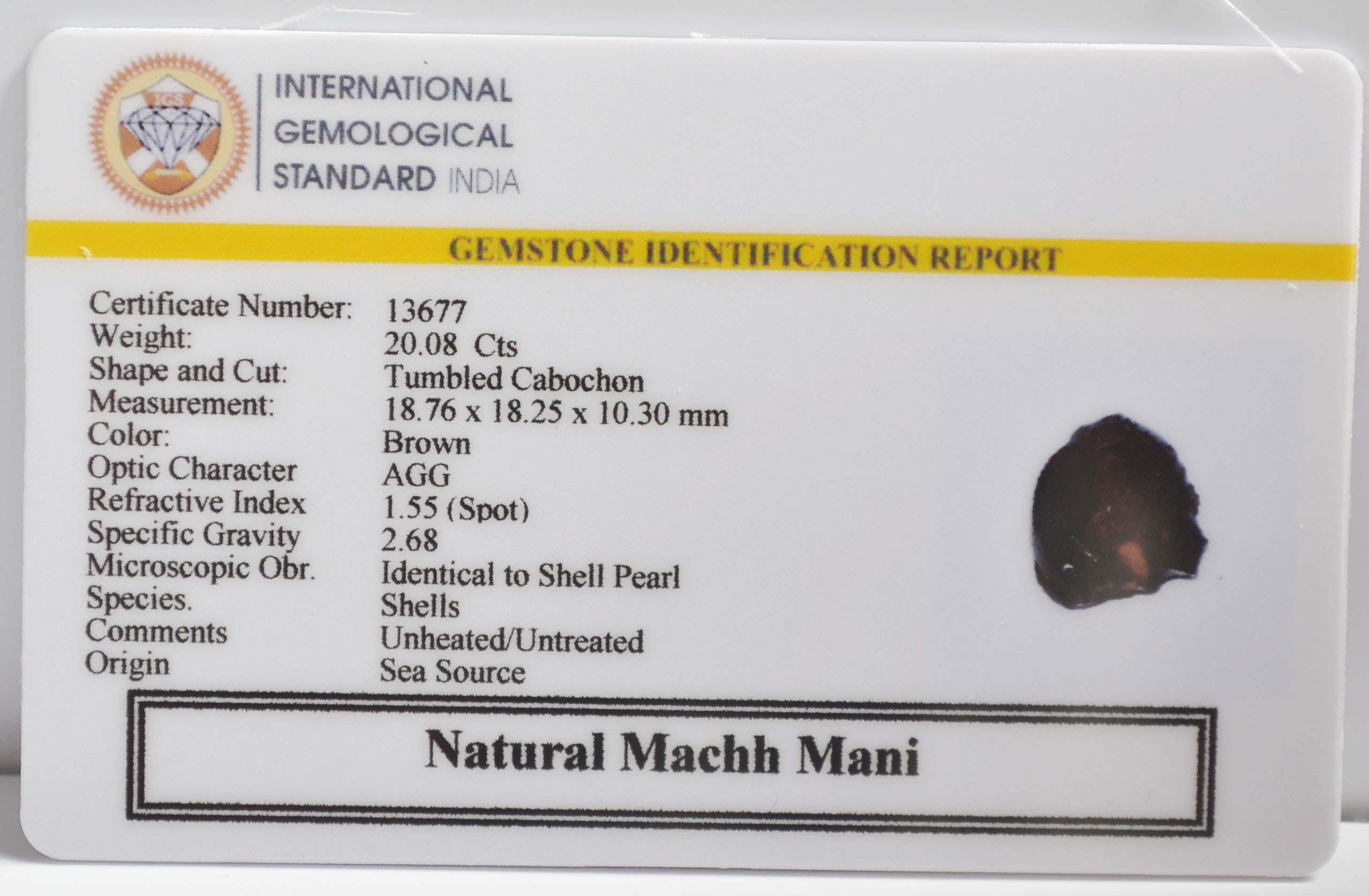 MACHH MANI 20.08 Ct.