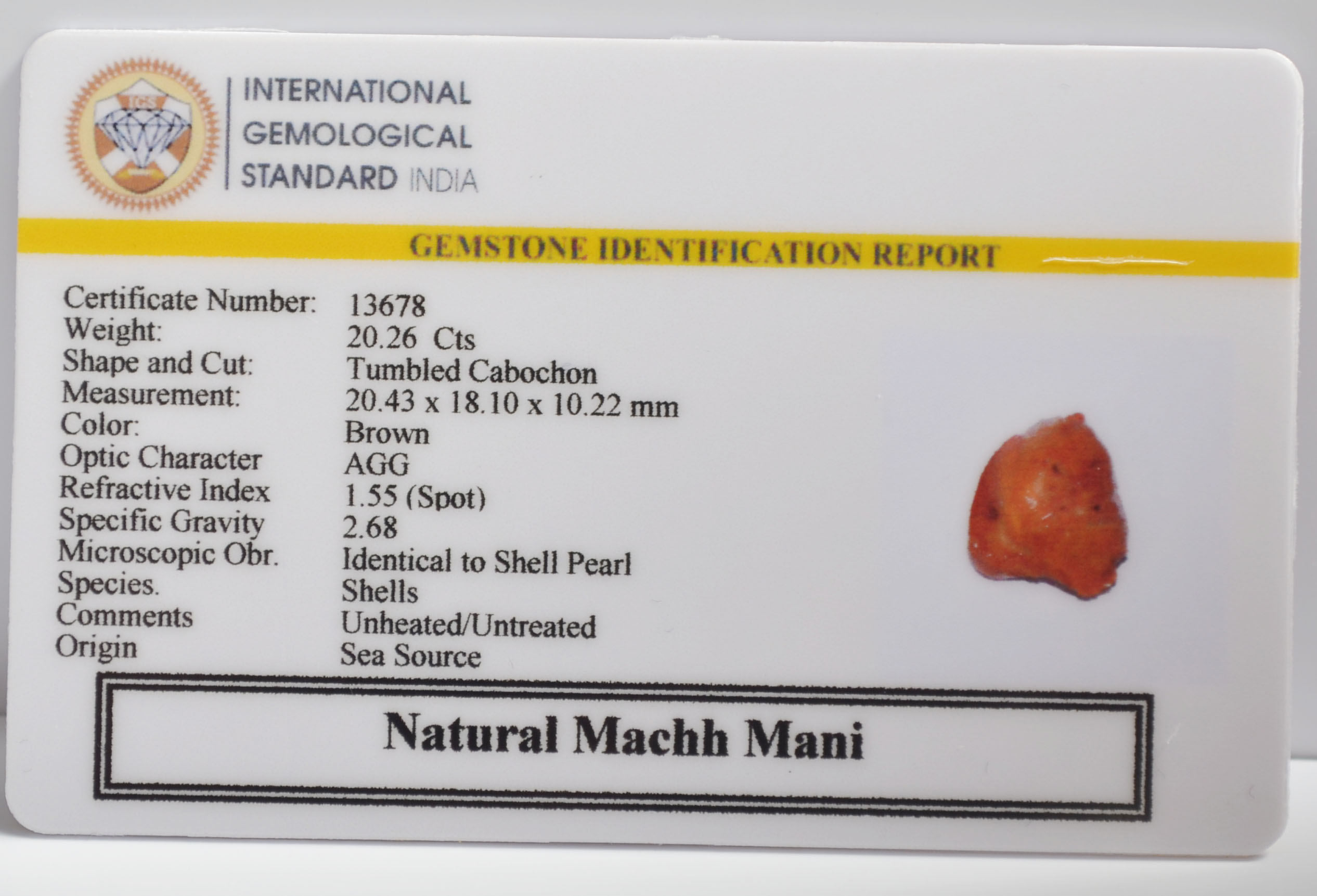 MACHH MANI 20.26 Ct.