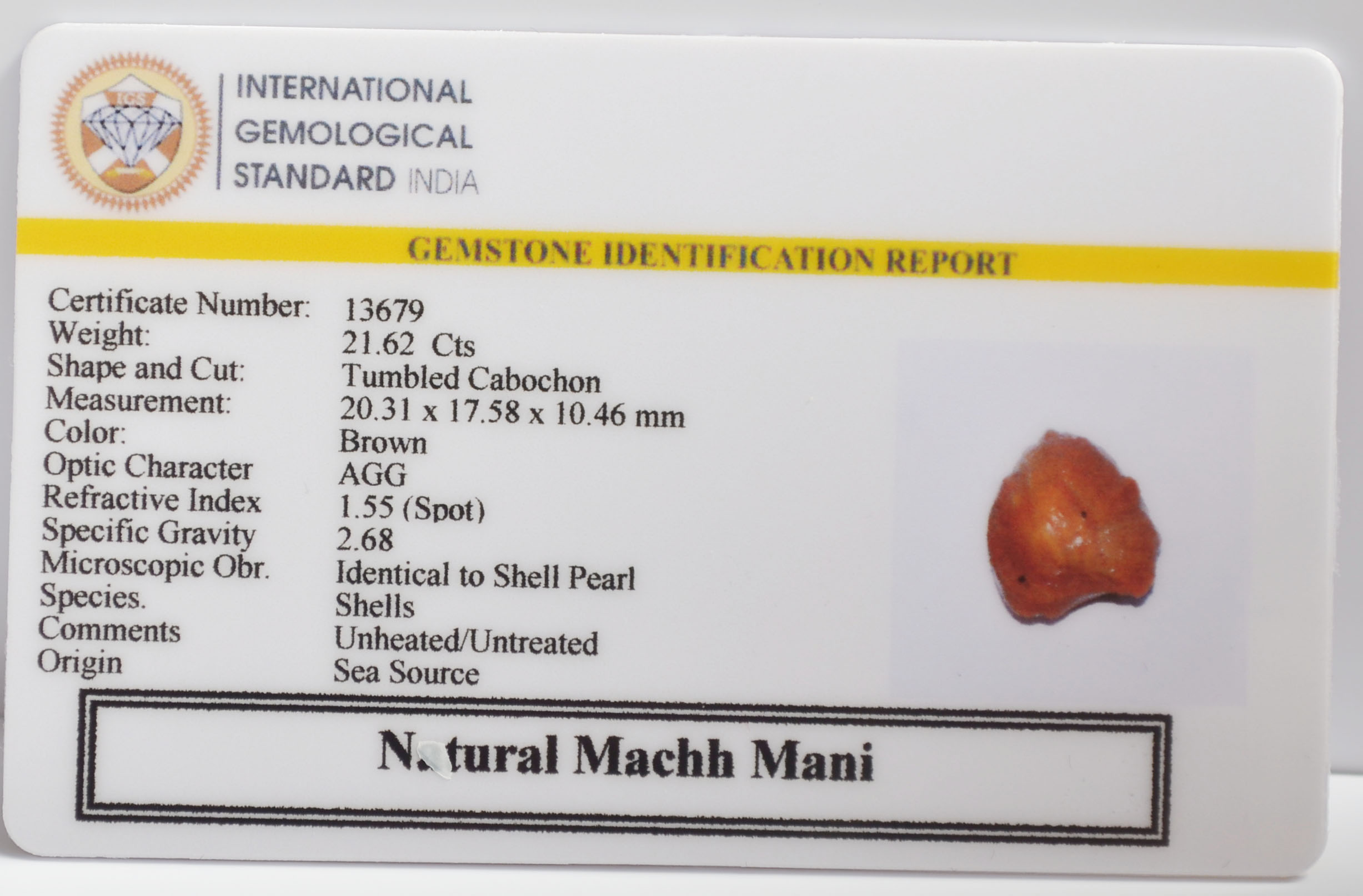 MACHH MANI 21.62 Ct.