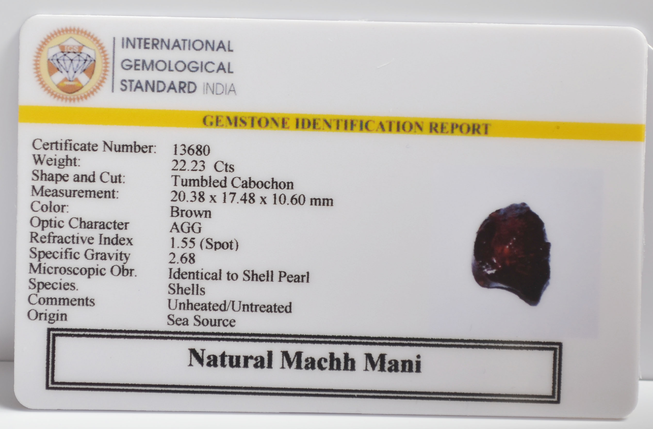 MACHH MANI 22.23 Ct.