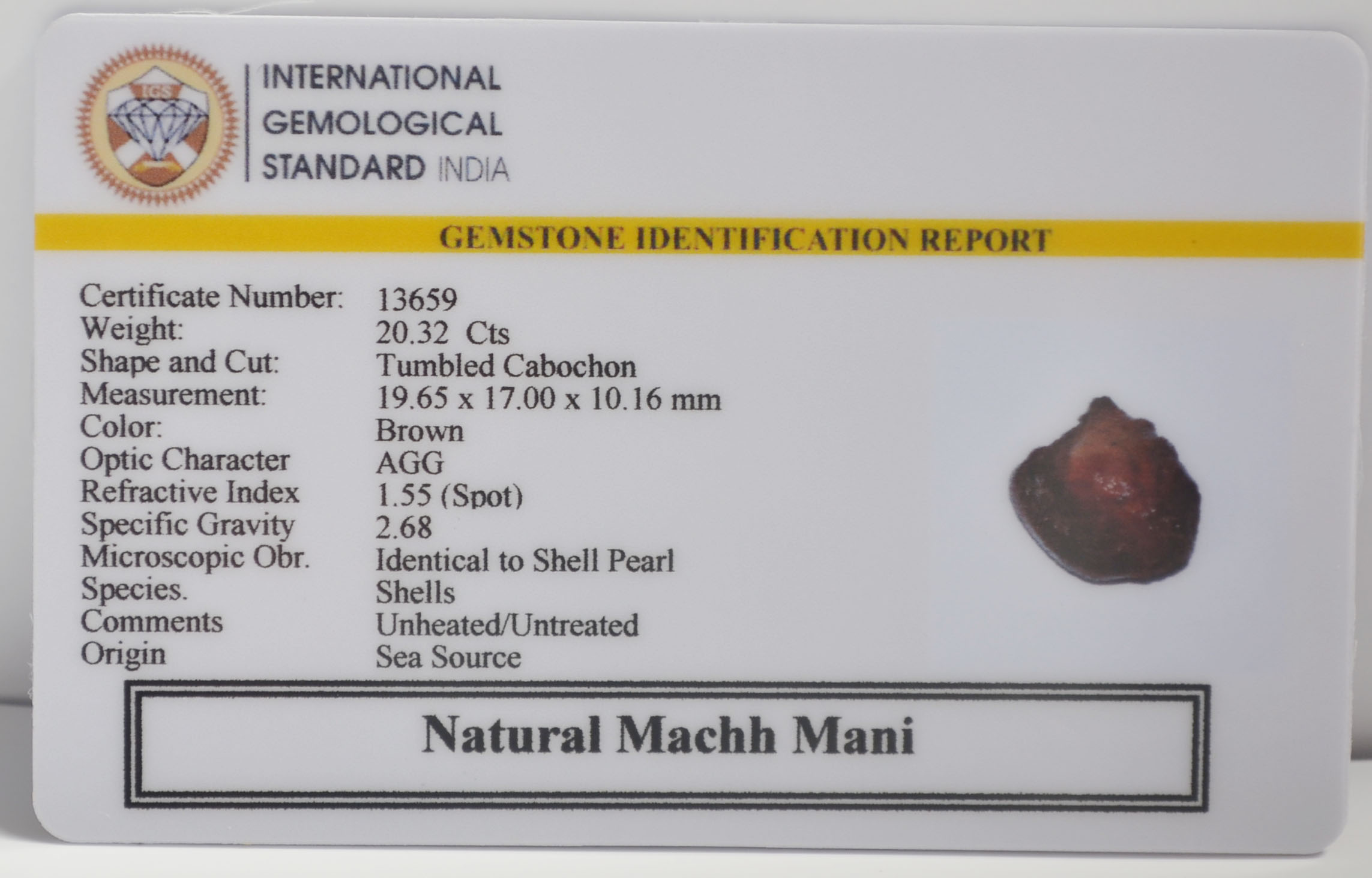 MACHH MANI 20.32 Ct.