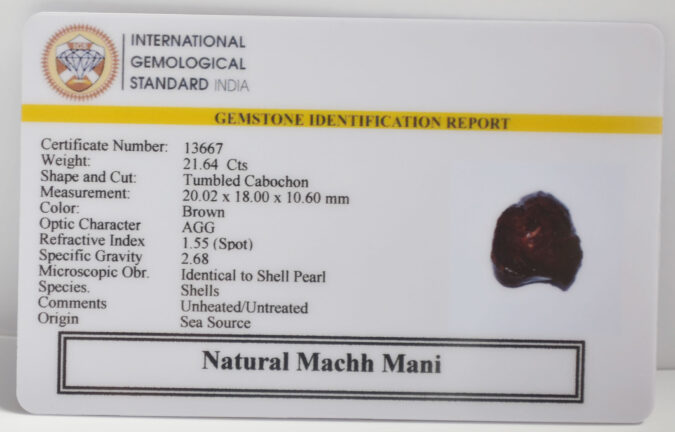 MACHH MANI 21.64 Ct.