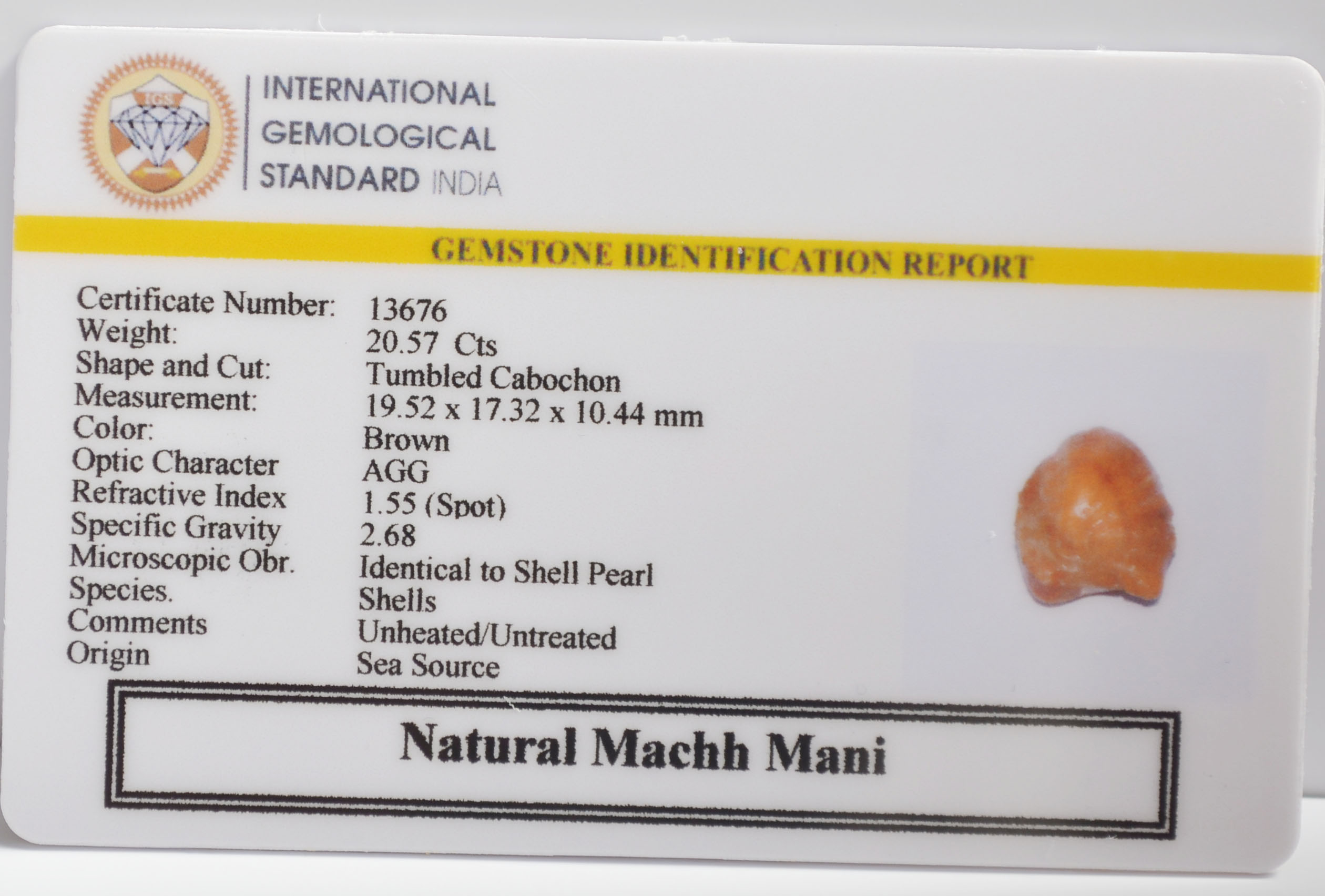 MACHH MANI 20.57 Ct.