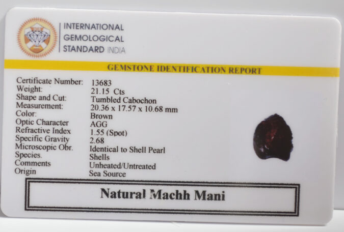 MACHH MANI 21.15 Ct. MACHH MANI 21.15 Ct.