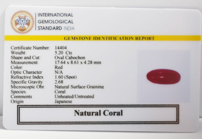 CORAL 5.2 Ct.