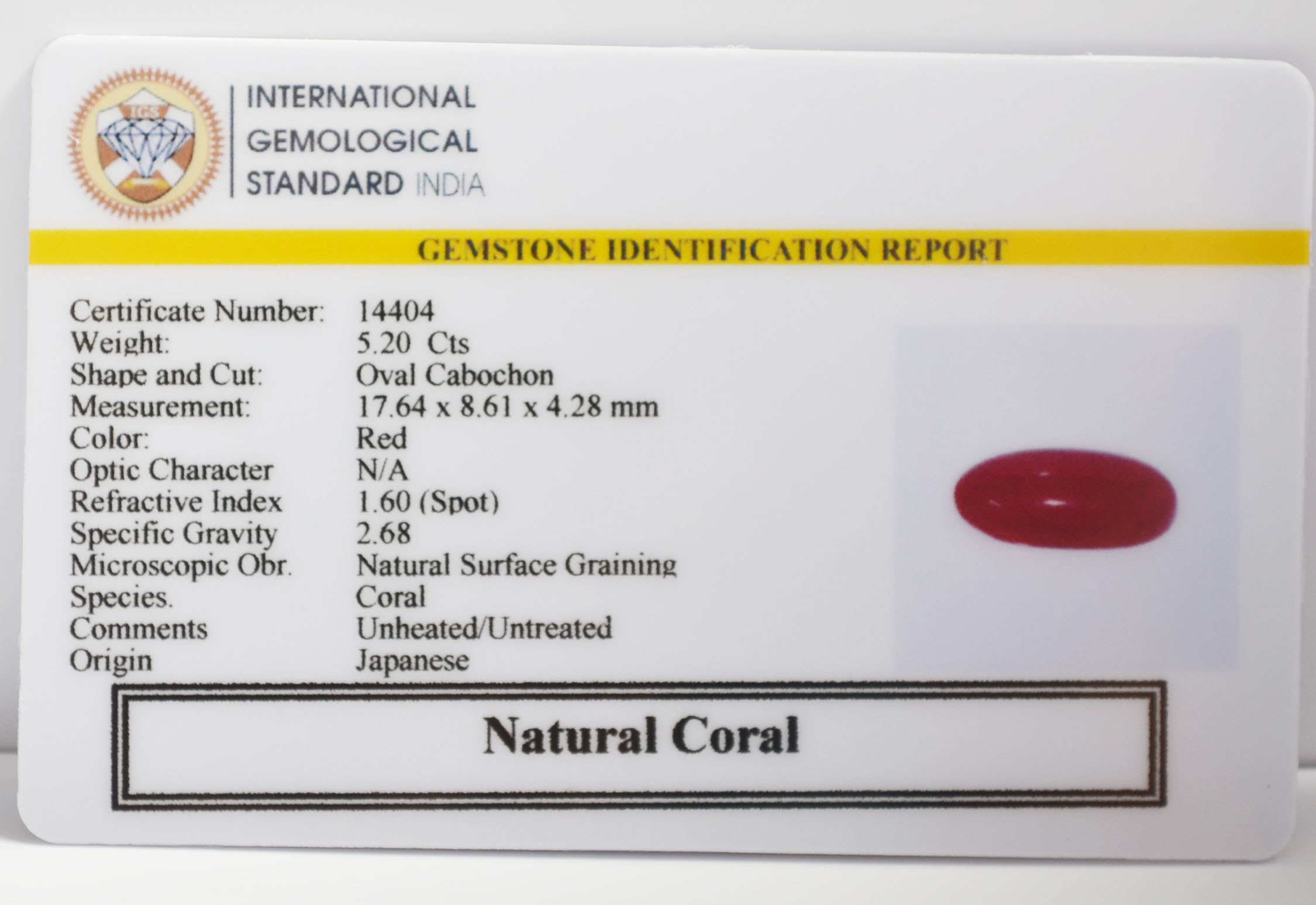 CORAL 5.2 Ct.