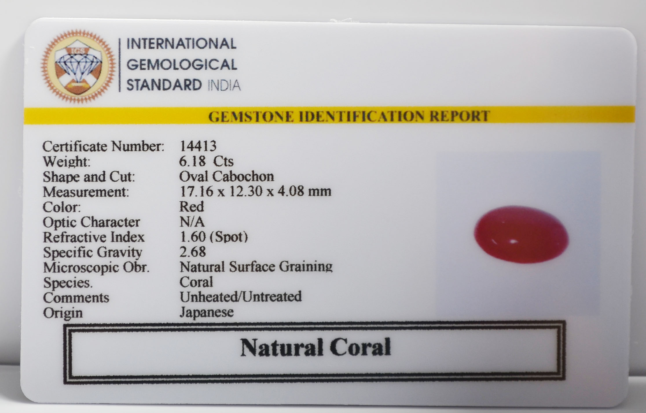 CORAL 6.18 Ct.
