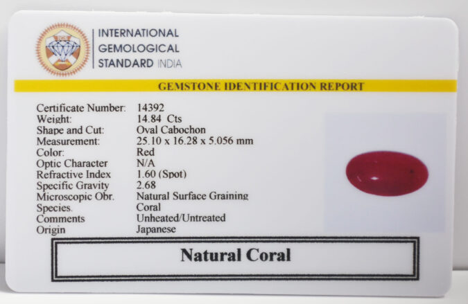 CORAL 14.84 Ct.