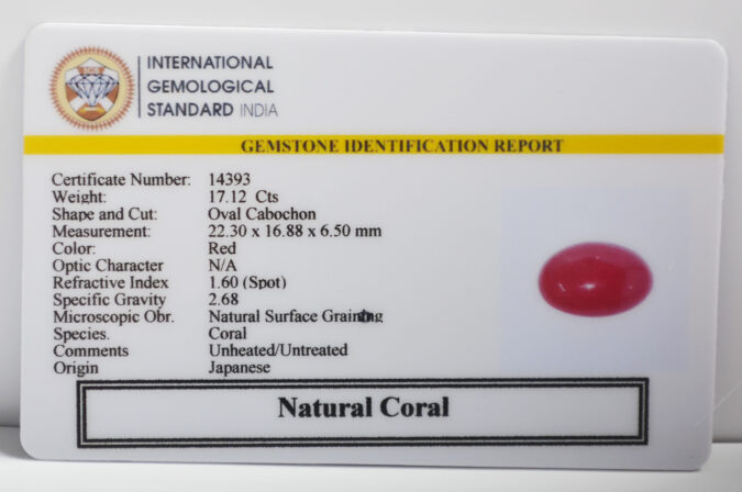 CORAL 17.12 Ct.
