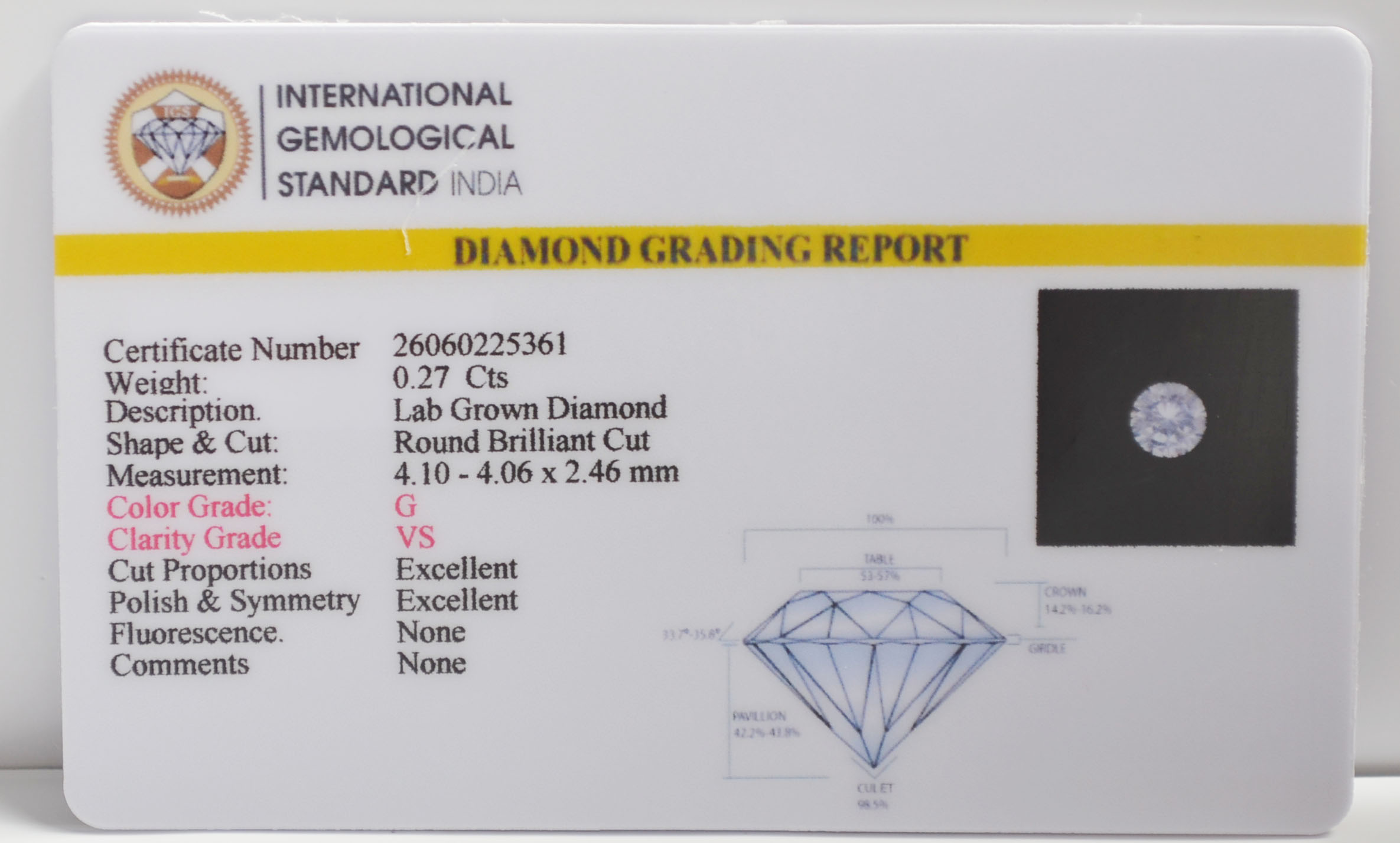 CVD 0.27 Ct.
