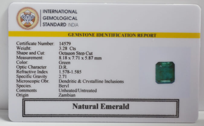 EMERALD 3.28 Ct.