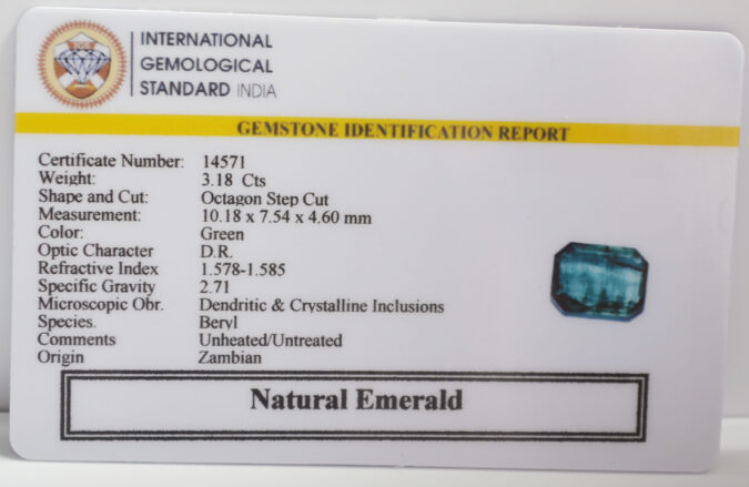 EMERALD 3.18 Ct.