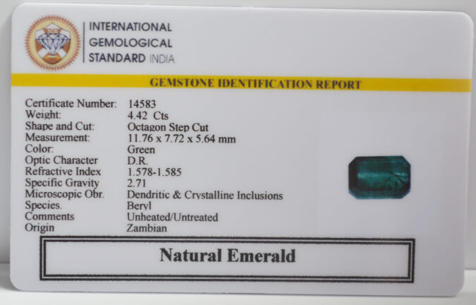 EMERALD 4.42 Ct.