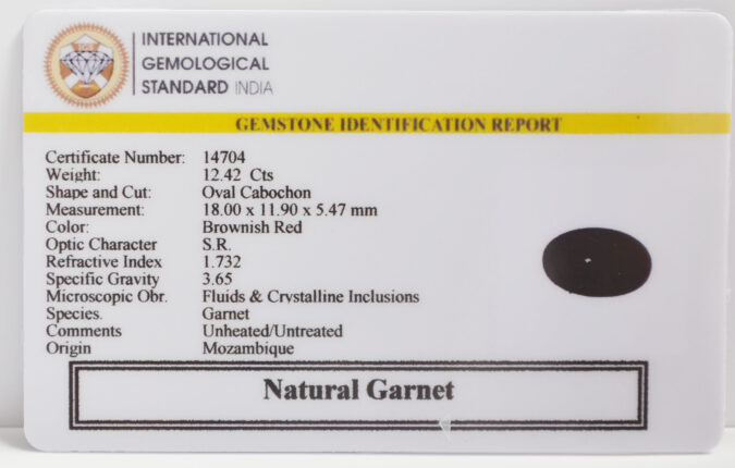 GARNET 12.42 Ct.