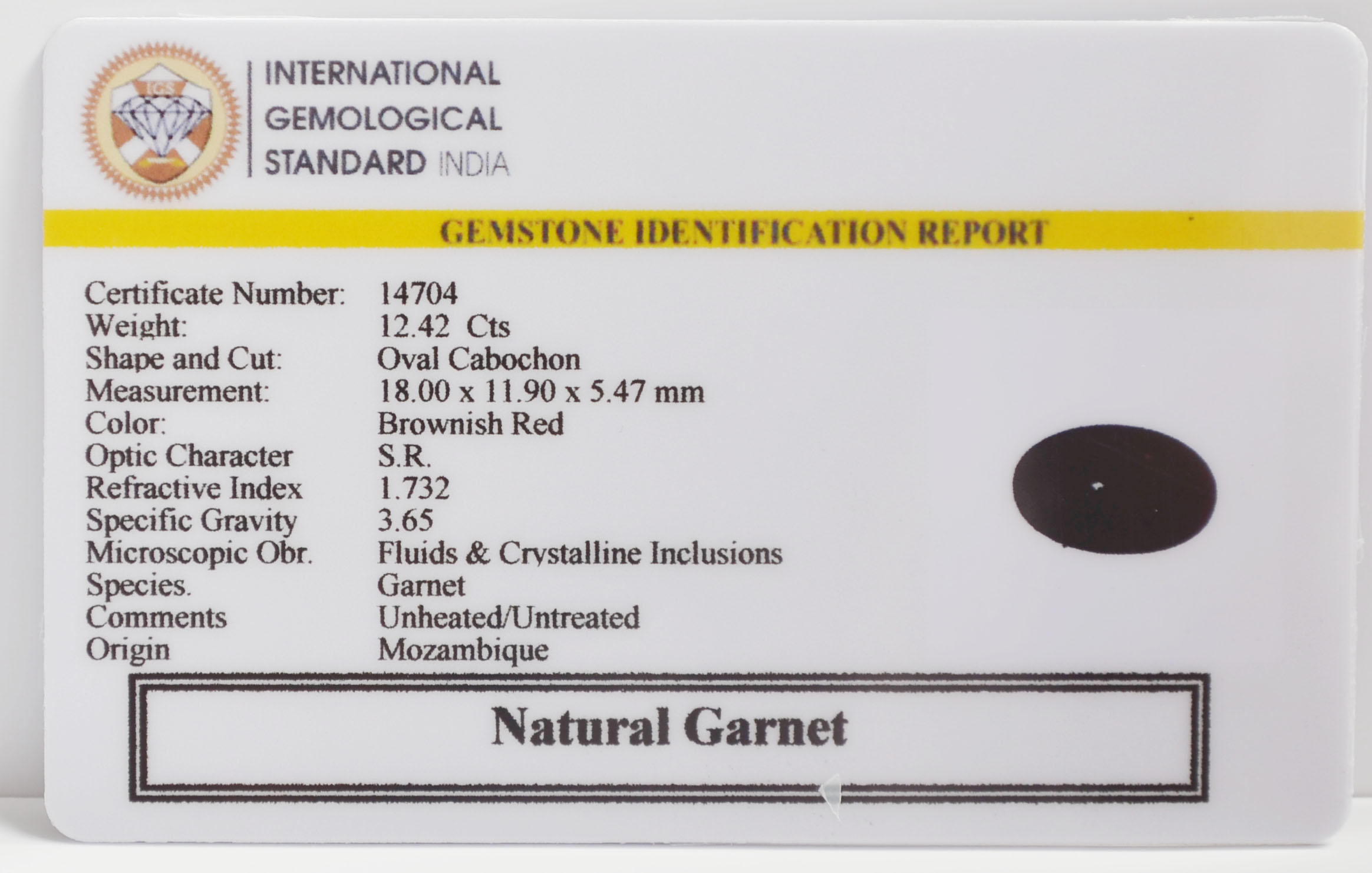 GARNET 12.42 Ct.