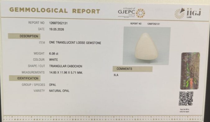 OPAL 6.08 Ct. OPAL 6.08 Ct.