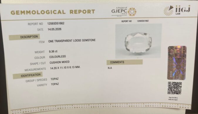 TOPAZ 9.36 Ct.