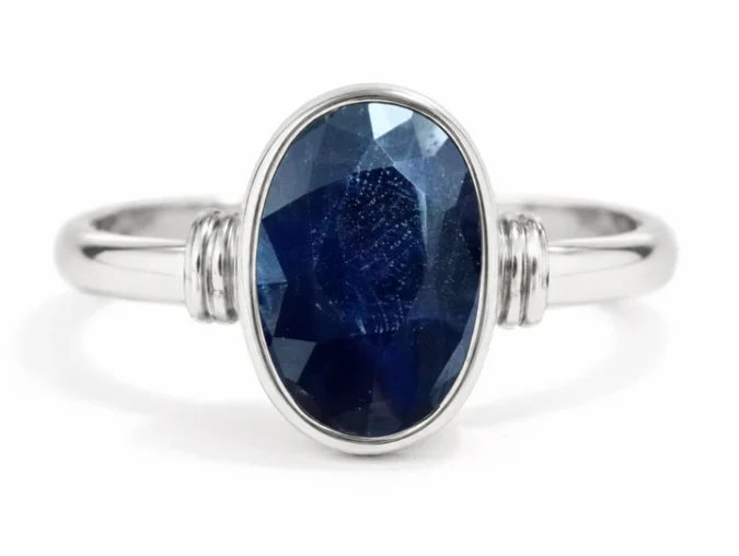 Blue Sapphire Ring Rs. 3890/- (Neelam 7+Ratti)