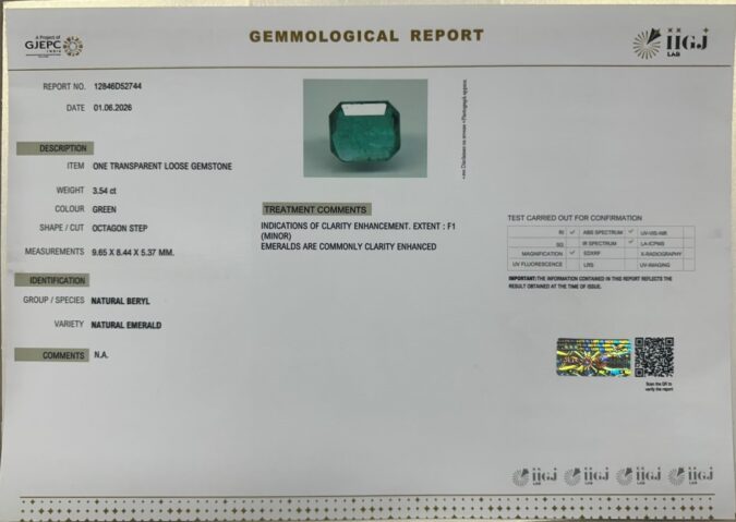 EMERALD 3.54 Ct.