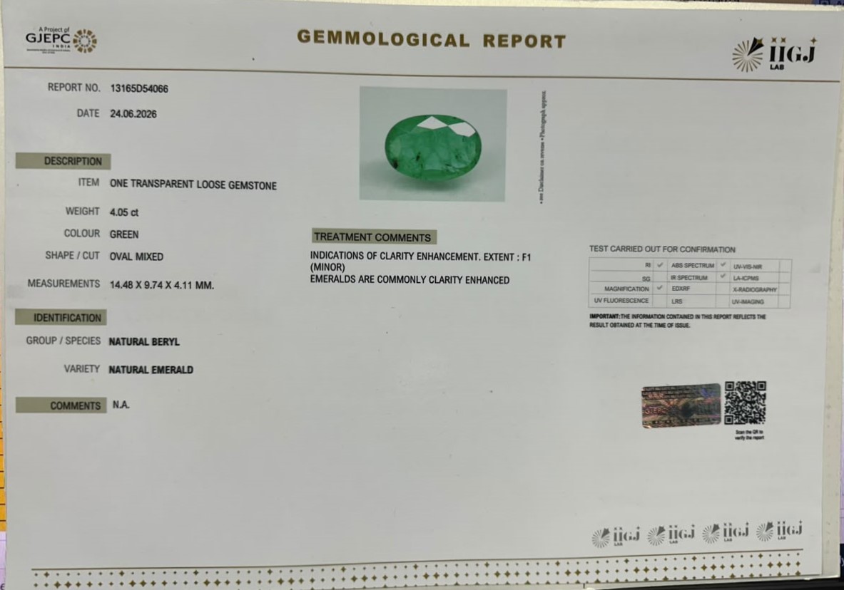 EMERALD 4.05 Ct.