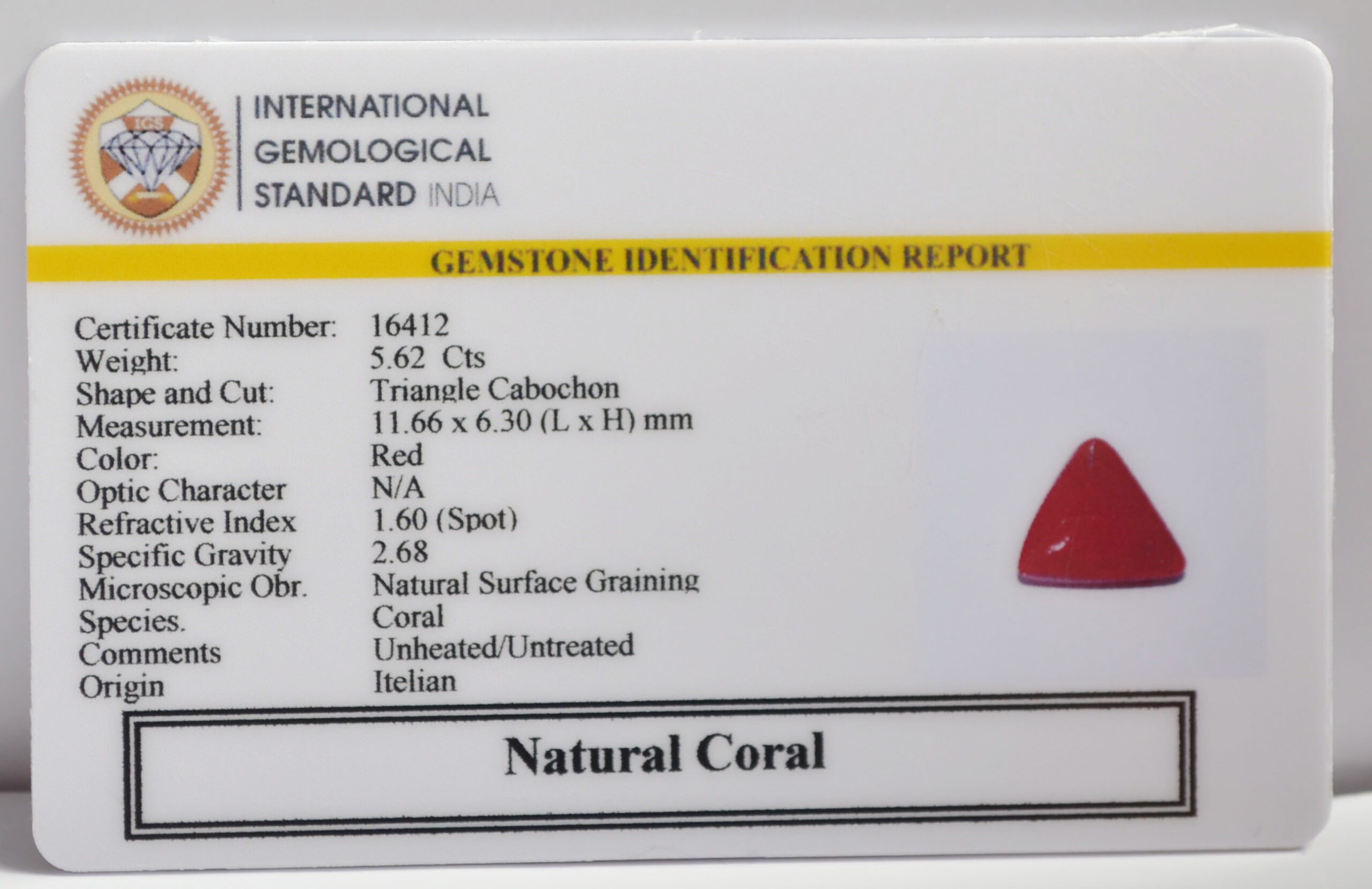 CORAL 5.62 Ct.