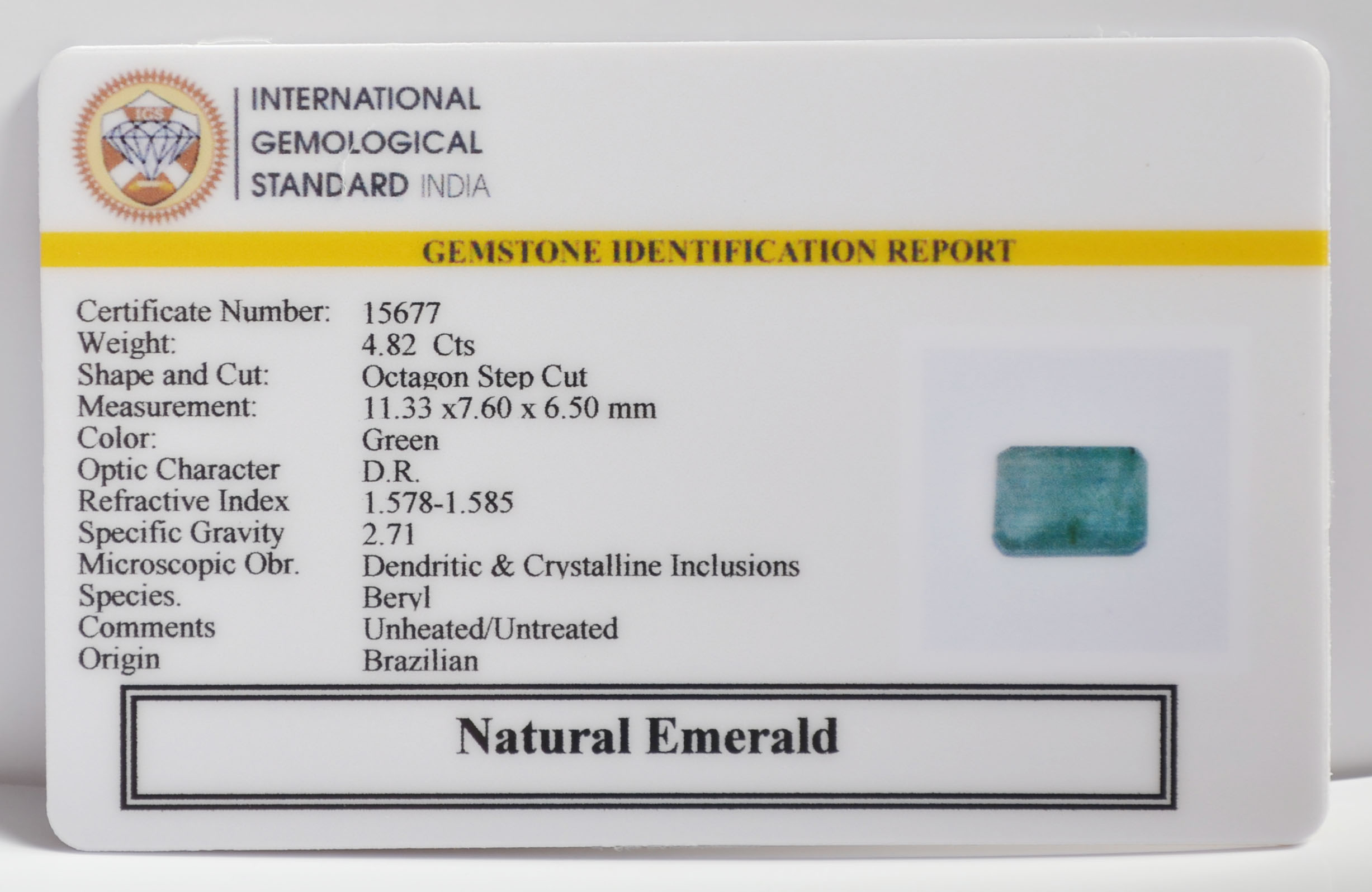 EMERALD 4.82 Ct.