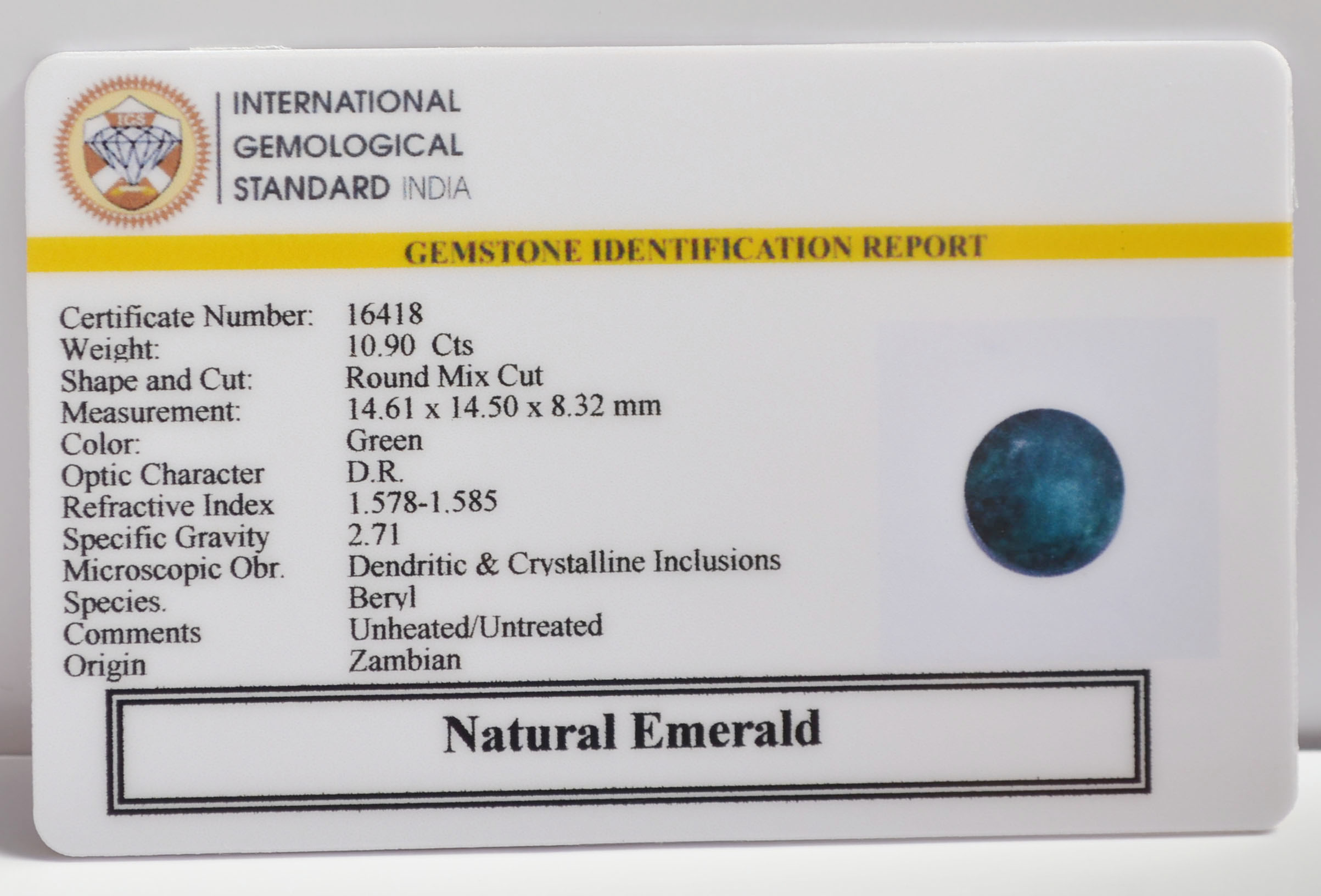 EMERALD 10.9 Ct.