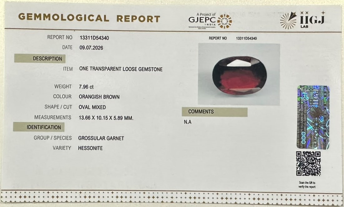 HESSONITE GOMED 7.96 Ct.