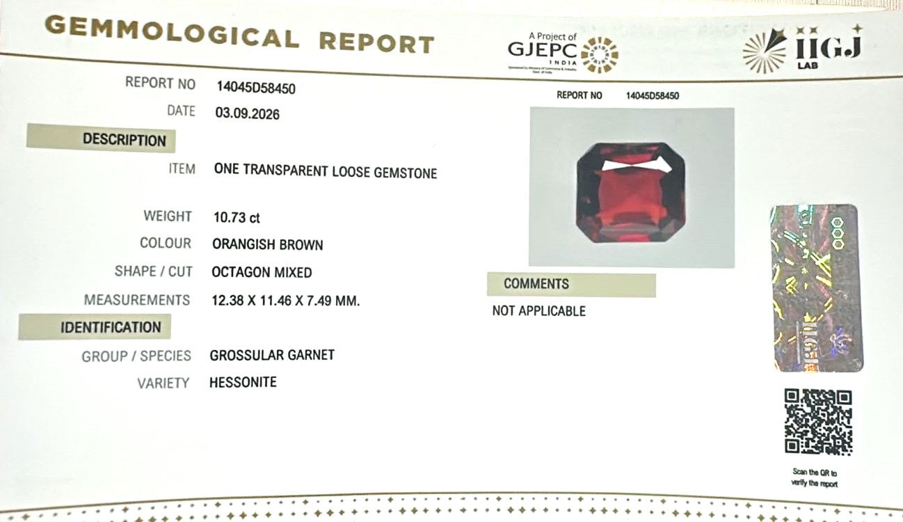 HESSONITE GOMED 10.73 Ct.