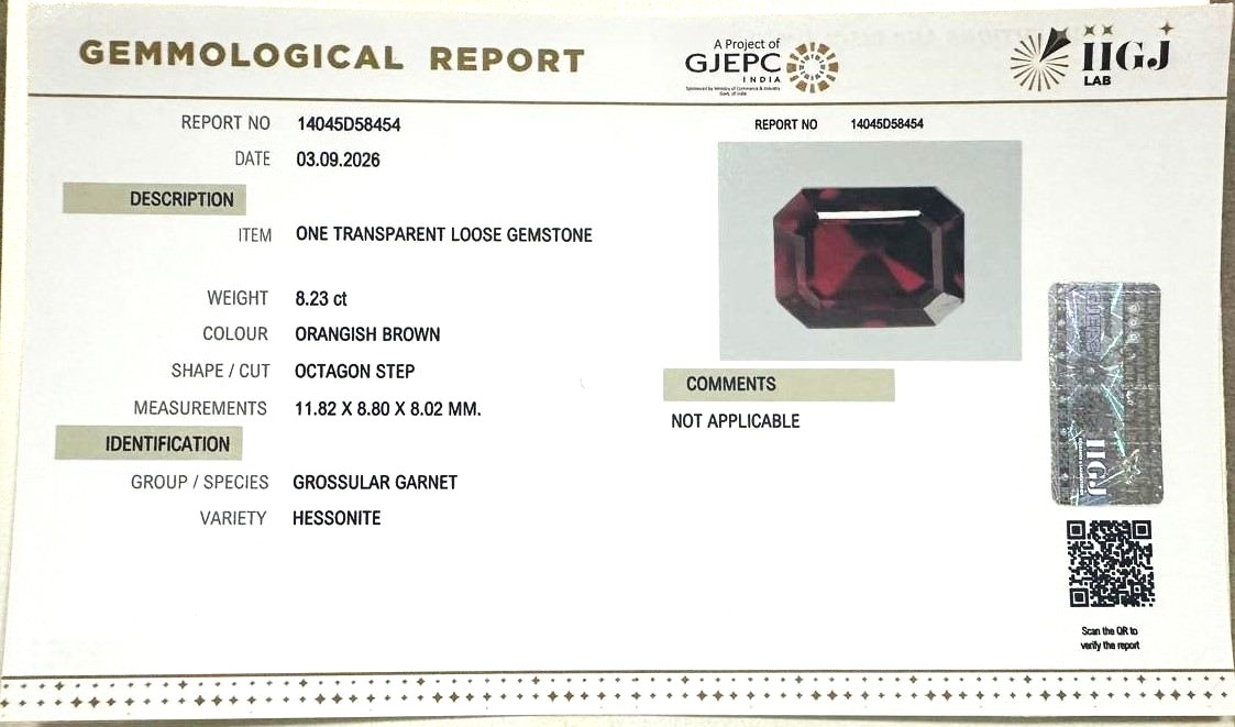 HESSONITE GOMED 8.23 Ct.