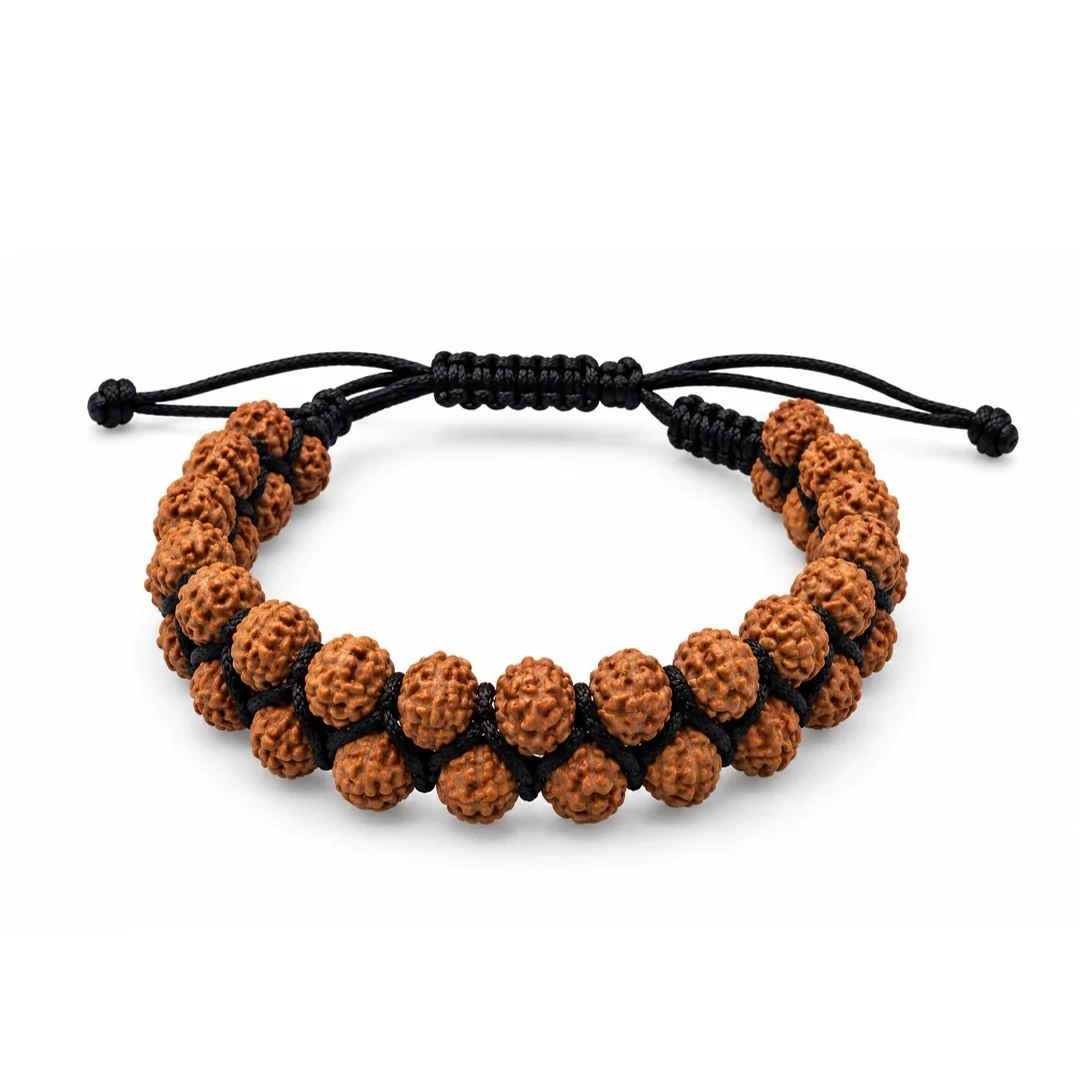 5 Mukhi Rudraksha Bracelet 2 layer