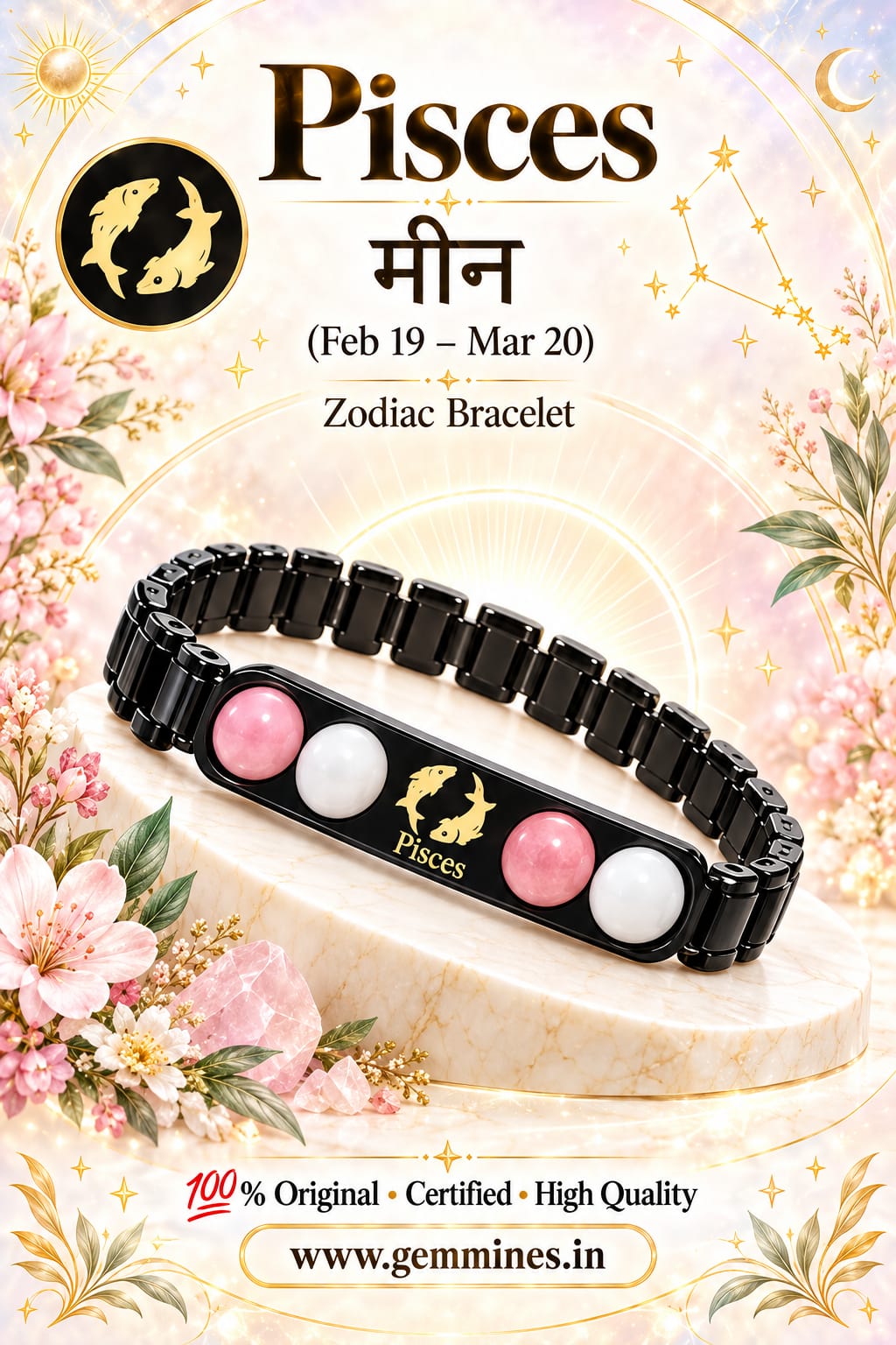 Pisces Rashi Bracelet | मीन राशि (Meen)(Zodiac Rashi Bracelets)
