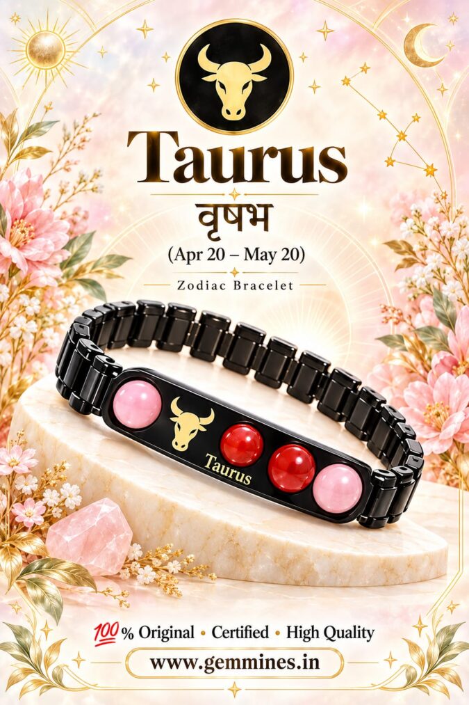Taurus Rashi Bracelet | वृषभ राशि (Vrishabh) (Zodiac Rashi Bracelet)