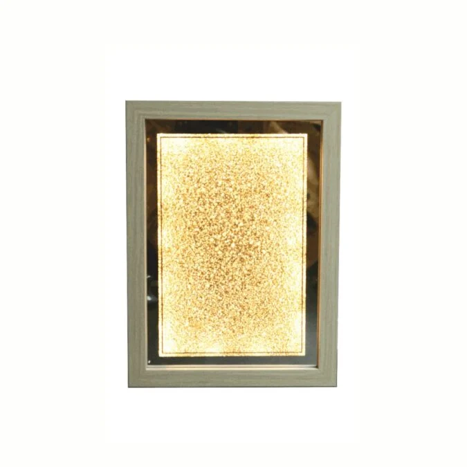 Pyrite Dust Frame | Pyrite Stone Brings Money & Abundance | Wealth Pooja Decorative Items for Home & Office | Gift